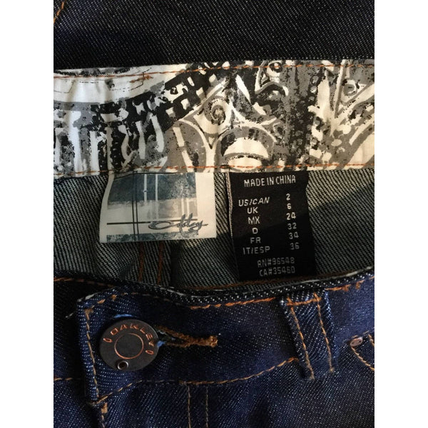 NWOT OAKLEY Womans Bootleg Classic Dark Wash Jeans