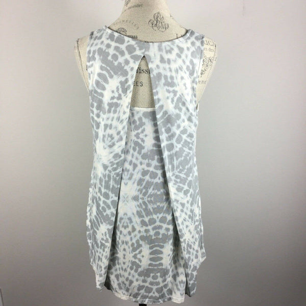 Rose & Olive Gray Sleeveless Open Back High Low Soft Tank Top Medium