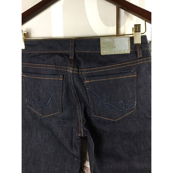 NWOT OAKLEY Womans Bootleg Classic Dark Wash Jeans