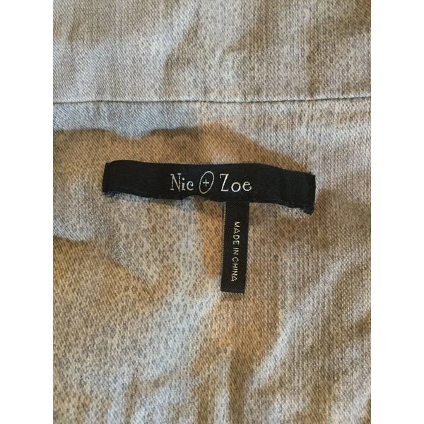Nic + Zoe women's double breasted tan jacket size M