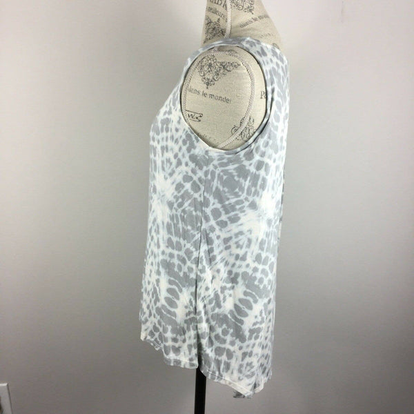 Rose & Olive Gray Sleeveless Open Back High Low Soft Tank Top Medium