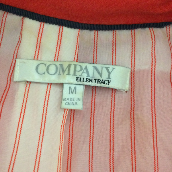 Company Ellen Tracy Coral Red Blazer Size Medium