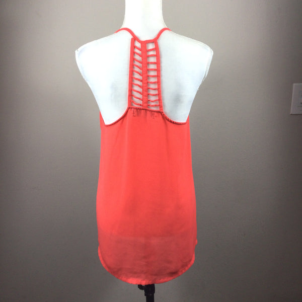 Dina Be Coral Pink Embellished Tank Top Size Medium