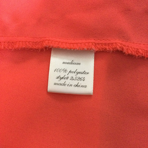 Dina Be Coral Pink Embellished Tank Top Size Medium