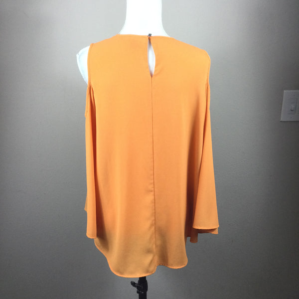 Vince Camuto Orange Cold Shoulder Blouse Size Small