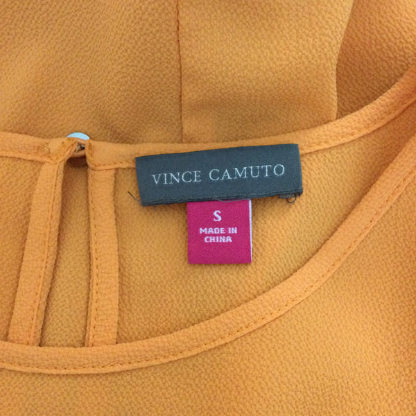 Vince Camuto Orange Cold Shoulder Blouse Size Small