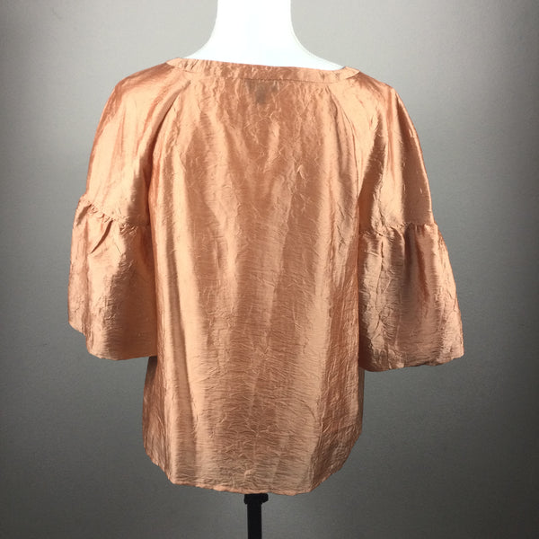 Talbots Gold Bell Sleeve Blouse Size XS