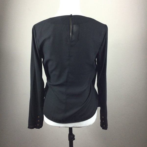 41 Hawthorn Black Long Sleeve Blouse Size Small