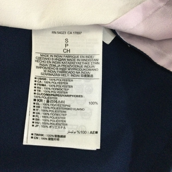 Banana Republic White Blue Color Block Blouse