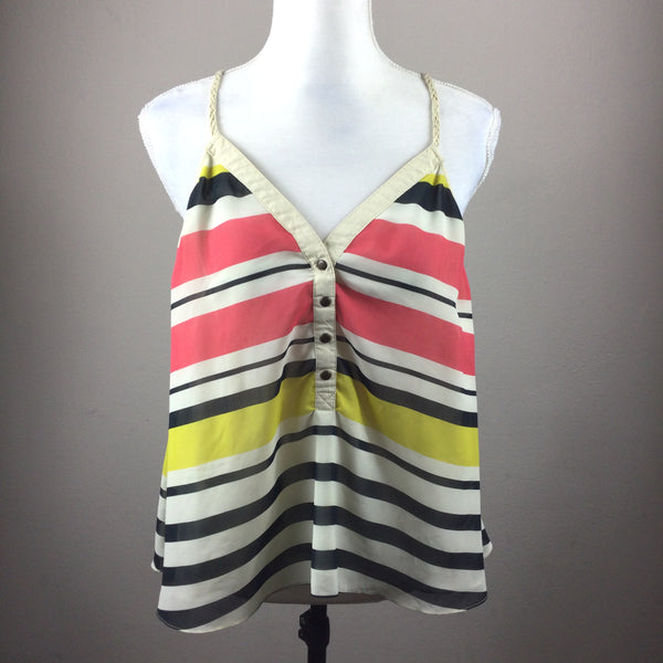 Double Zero Open Back Striped Tank Top Size Large