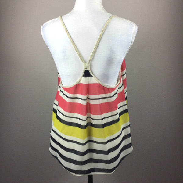 Double Zero Open Back Striped Tank Top Size Large