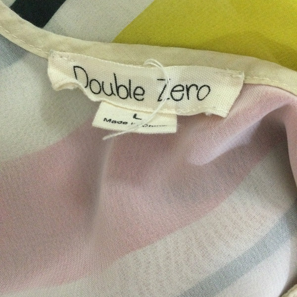 Double Zero Open Back Striped Tank Top Size Large