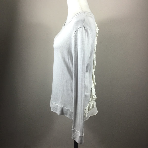 Chelsea 28 Gray Ruffle Back Sweatshirt Size Small