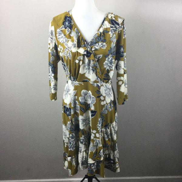 Modcloth Gilli Faux Floral Wrap Dress