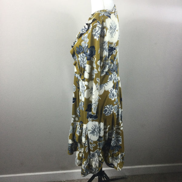 Modcloth Gilli Faux Floral Wrap Dress
