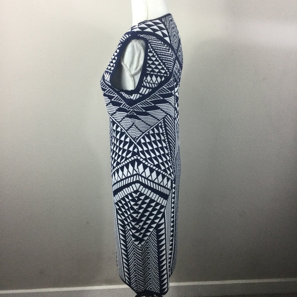 Carmen Marc Valvo Geometric Knit Dress