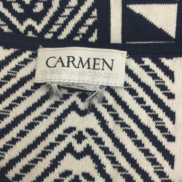 Carmen Marc Valvo Geometric Knit Dress
