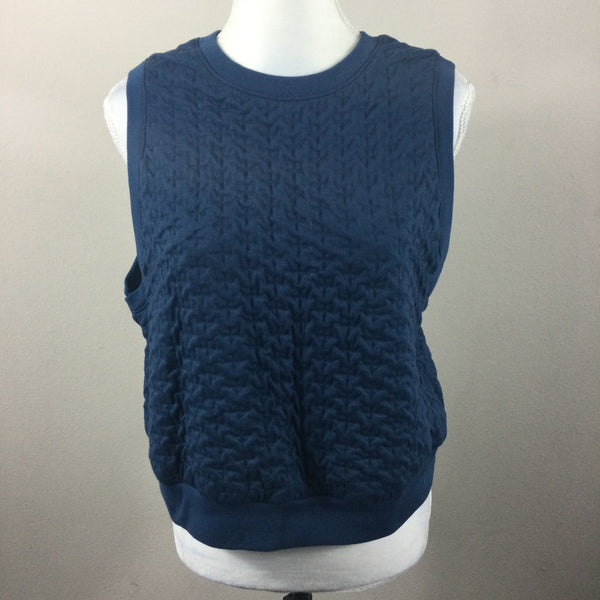 Joy Lab Blue Quilted Sleeveless Sweatshirt XL