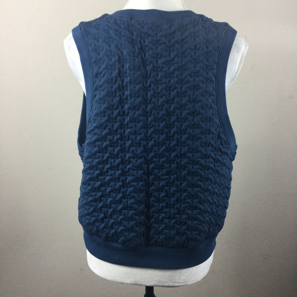 Joy Lab Blue Quilted Sleeveless Sweatshirt XL