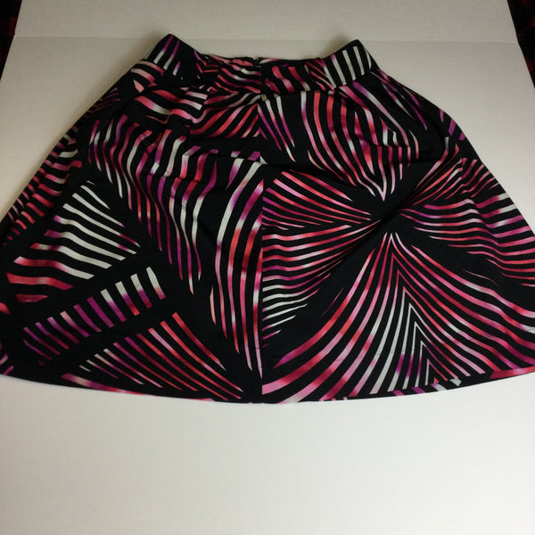 Worthington Full A lined Pink Black Skirt