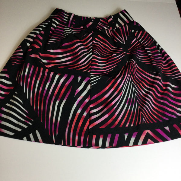 Worthington Full A lined Pink Black Skirt