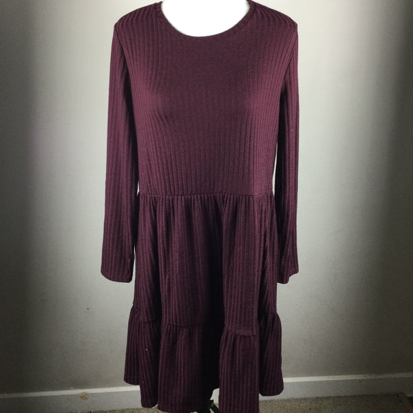 Philosophy Maroon Long Sleeve Knit Dress