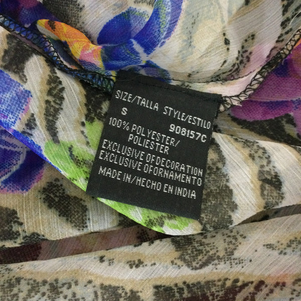 Ninety floral beaded swim cover up