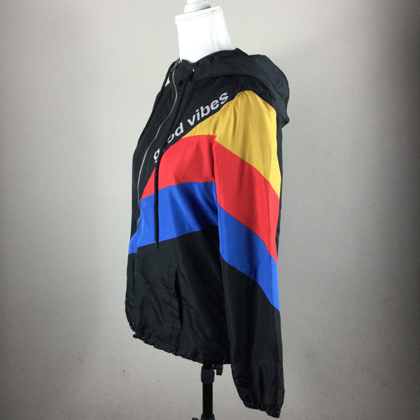 Rue 21 Black Good Vibes Windbreaker
