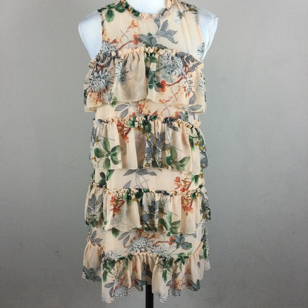 MAXSPORT Sleeveless Floral Tiered Dress