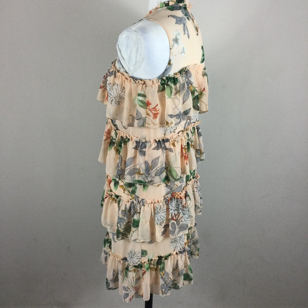 MAXSPORT Sleeveless Floral Tiered Dress