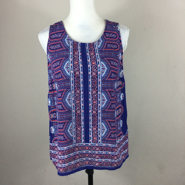 Cynthia Rowley Button Back Sleeveless Blouse