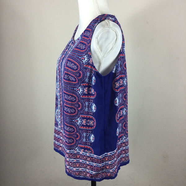 Cynthia Rowley Button Back Sleeveless Blouse