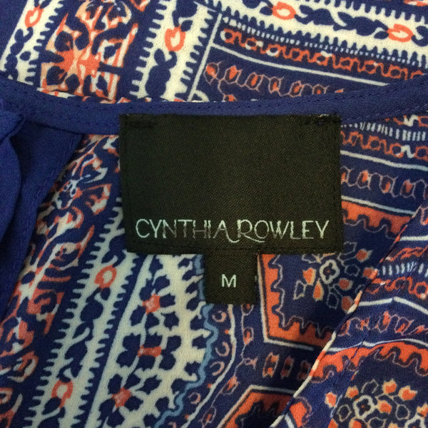Cynthia Rowley Button Back Sleeveless Blouse