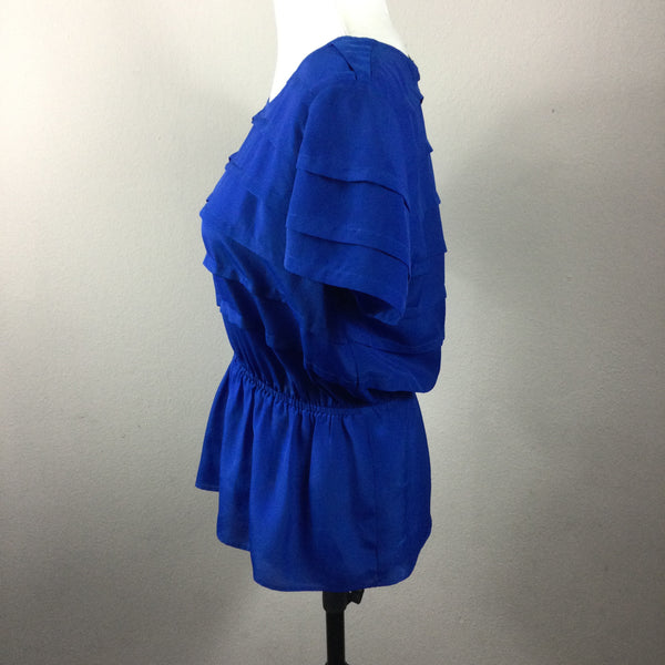 Gianni Bini Blue Peplum Top