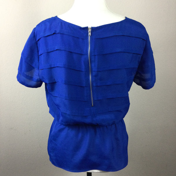 Gianni Bini Blue Peplum Top