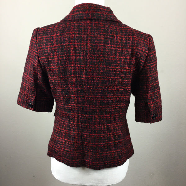 The Limited Red Tweed Blazer