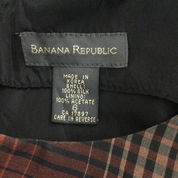 Banana Republic silk plaid cocktail dress