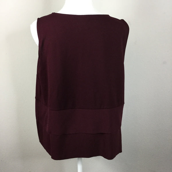 Ann Taylor Maroon Sleeveless Top
