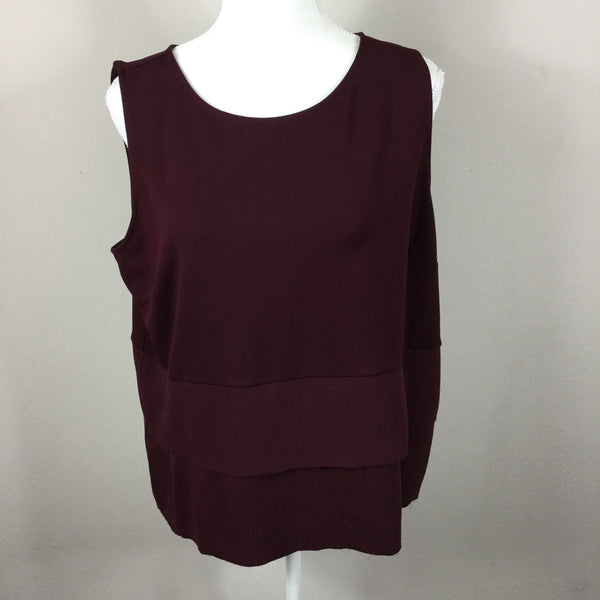 Ann Taylor Maroon Sleeveless Top