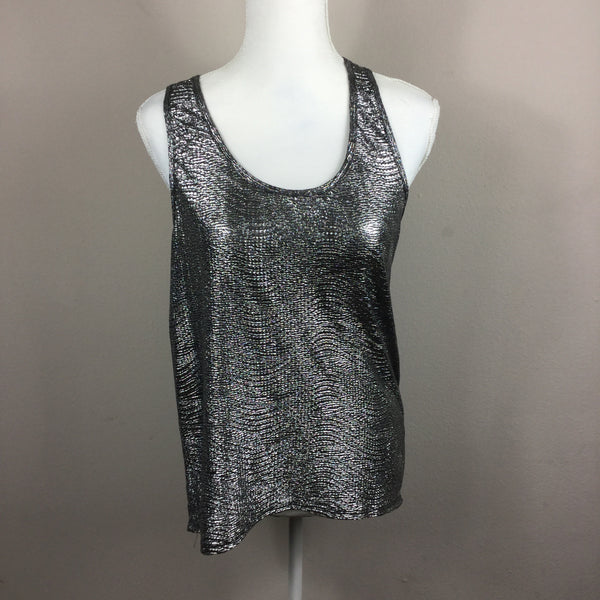 Timing Silver Shimmer Tank Top