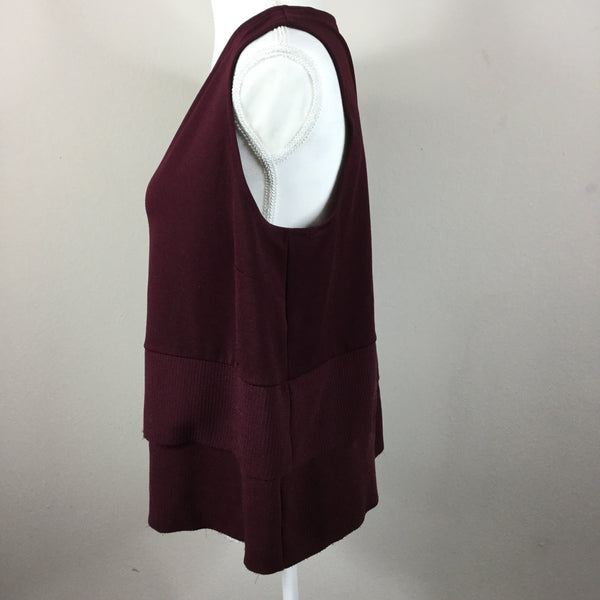 Ann Taylor Maroon Sleeveless Top