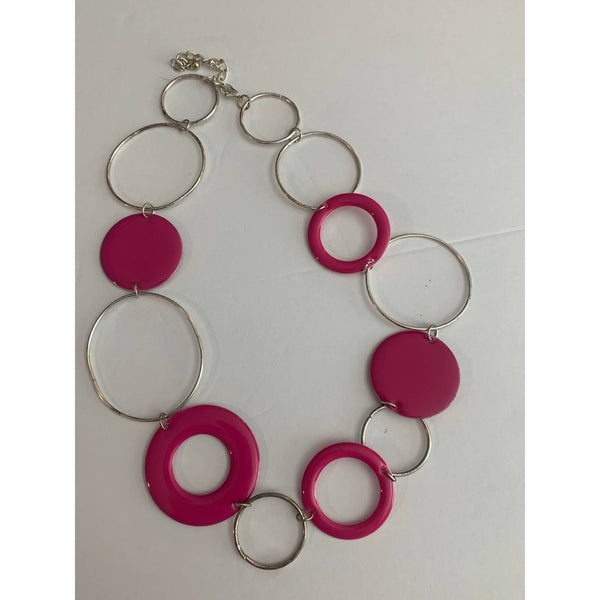 Pink Silver Circle Fashion Jewelry