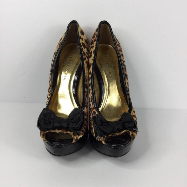 Charlotte Russe leopard peep toe heels