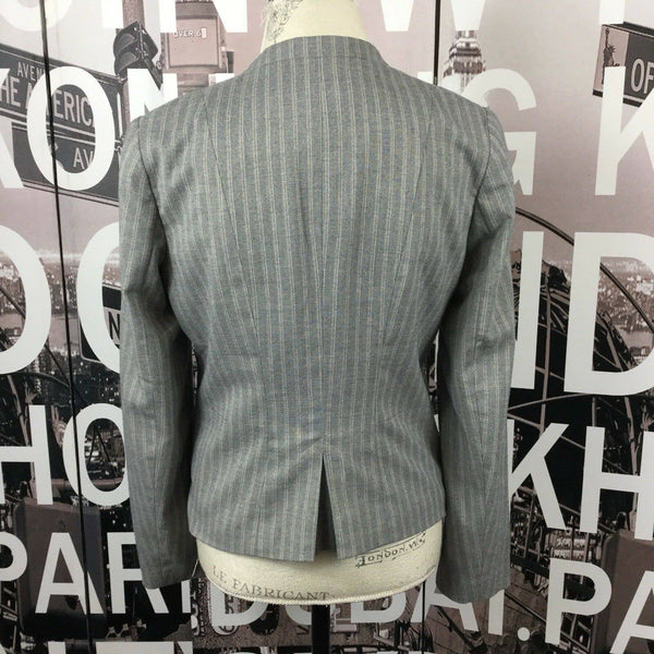 Worthington Gray Striped Rayon Blend Womans Blazer Size 4