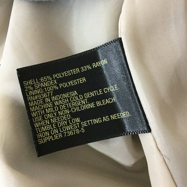 Worthington Gray Striped Rayon Blend Womans Blazer Size 4