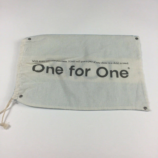 TOMS One for One Flag/Shoe Dust Bag Dustbag Light Blue White