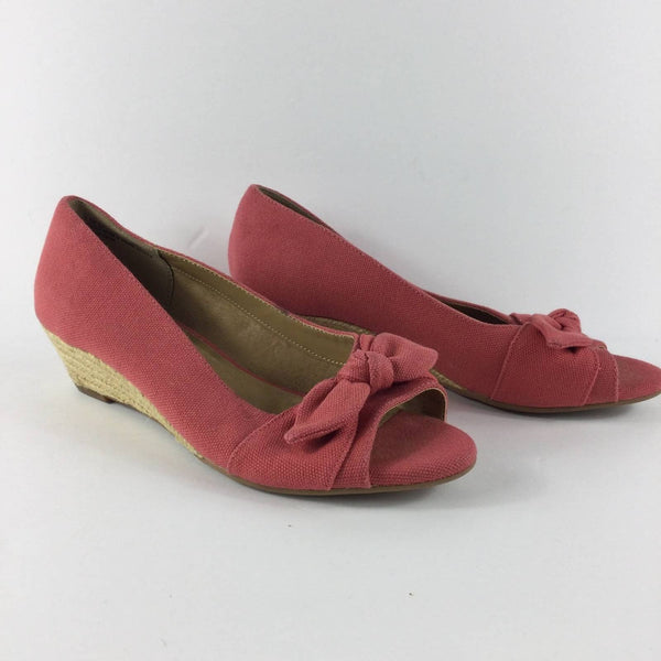 Aerosoles Heelrest Ship Deck Pink Wedges