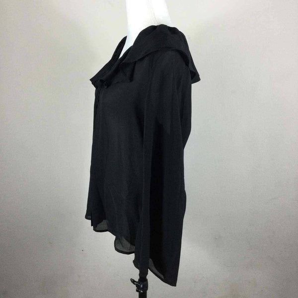Guess Vintage Black Semi Sheer Blouse