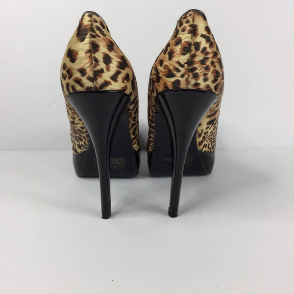 Charlotte Russe leopard peep toe heels