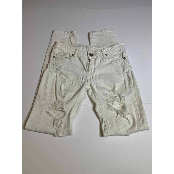 Machine White Distressed Skinny Jeans